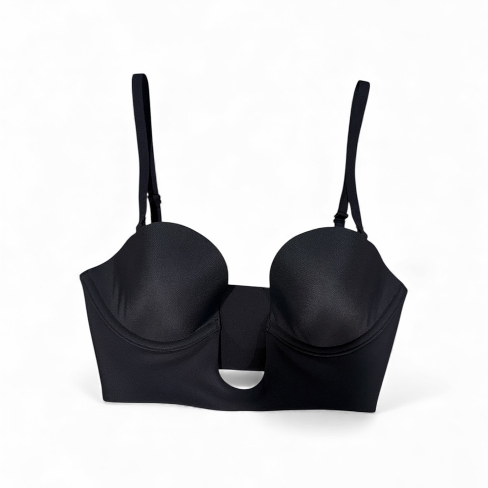SKIMS Deep Plunge Shapeware Bra in Onyx Color NWOT - Picture 2 of 5